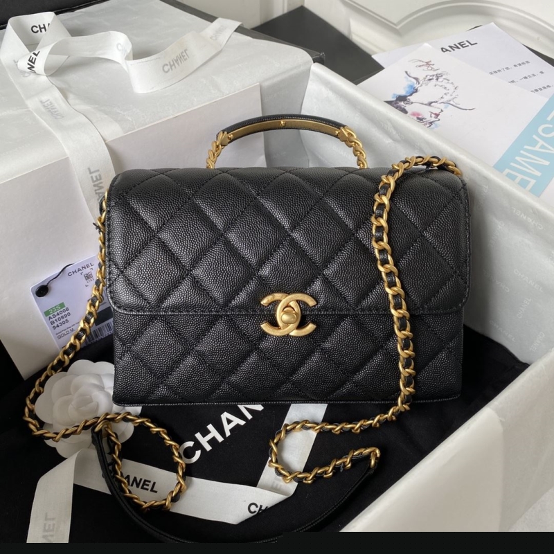 Ch*el top handle bags